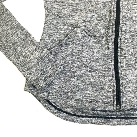 Athleta Heather Grey Zip Up Long Sleeve Hoodie XXS - Picture 2 of 6